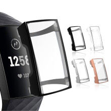 Étui de protection antichoc compatible avec Fitbit Charge, coque en silicone TPU pour tracker d'activité, accès facile, haute sensibilité,