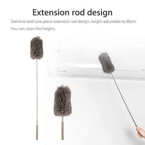 Extendable Feather Dusters, High Quality Scalable Microfiber Dust Cleaning Tool for Thorough Home & Office Cleanup 2