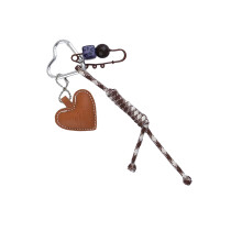 Lovely Heart Keychain Braided Rope Keyring Car Key Chain-2
