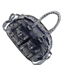 Contemporary Handbag Large Capacity Shoulder Bag-Retro blue
