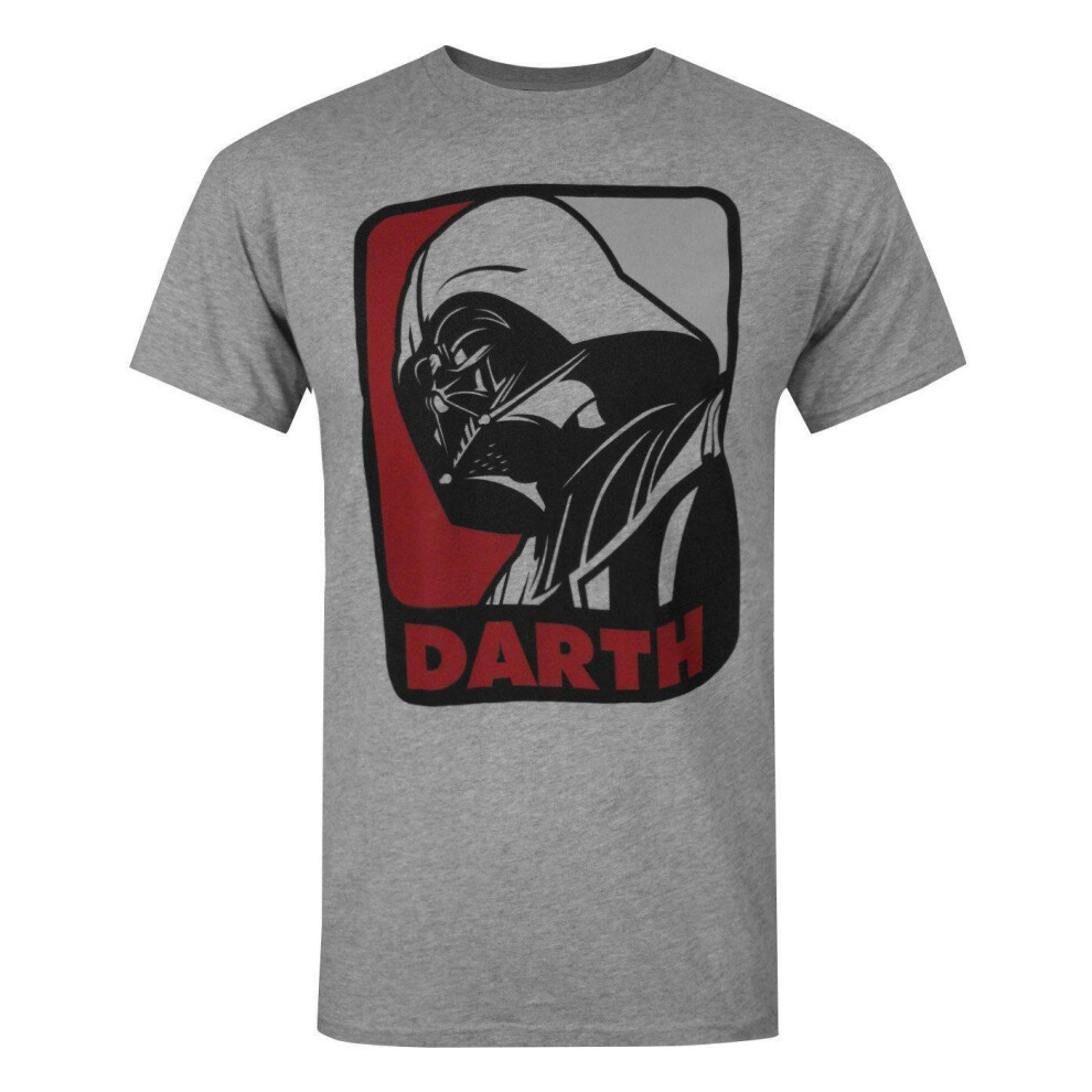Star Wars (Large) Short Sleeved T-Shirt (Mens Grey)