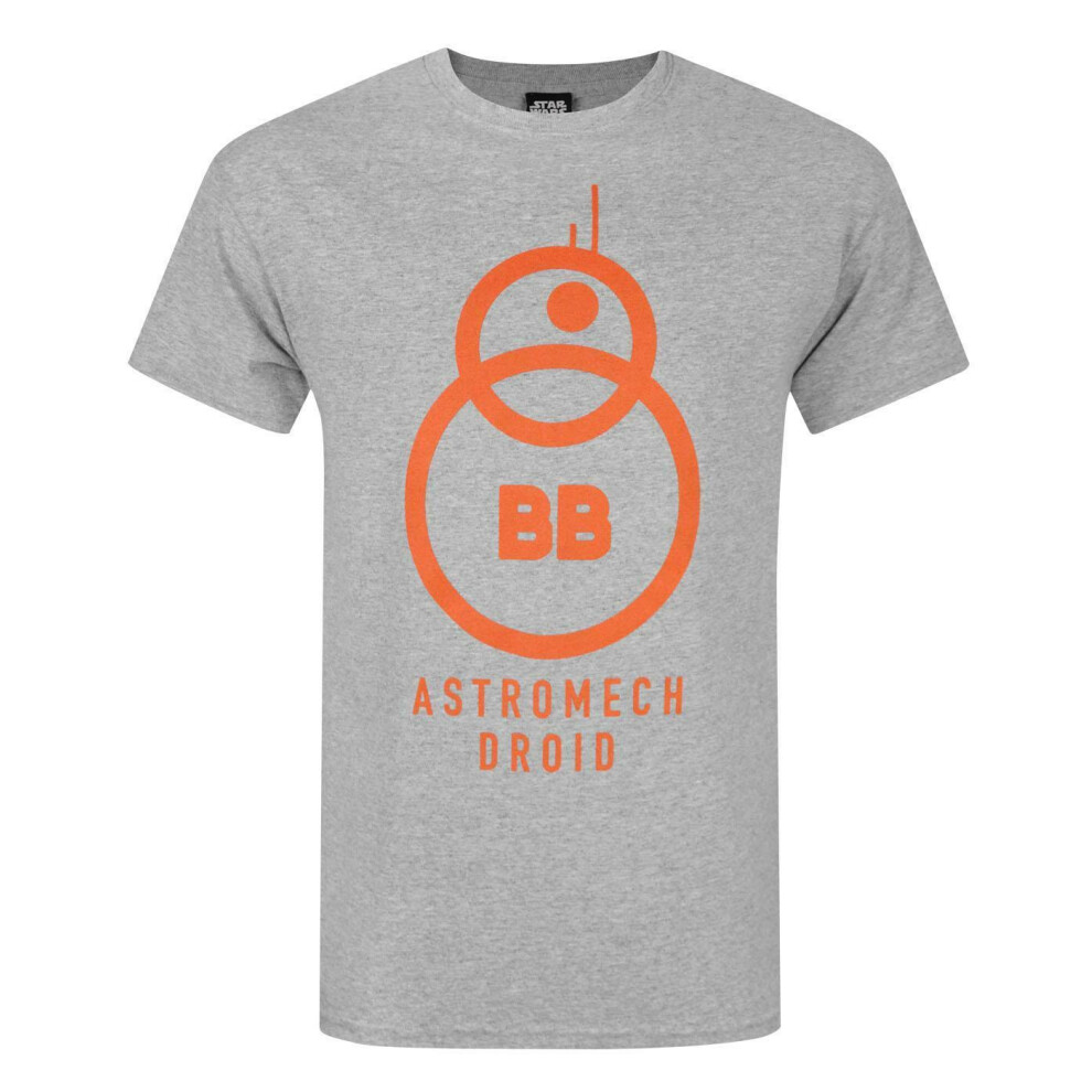 Star Wars Short Sleeved T-Shirt (Mens Grey)