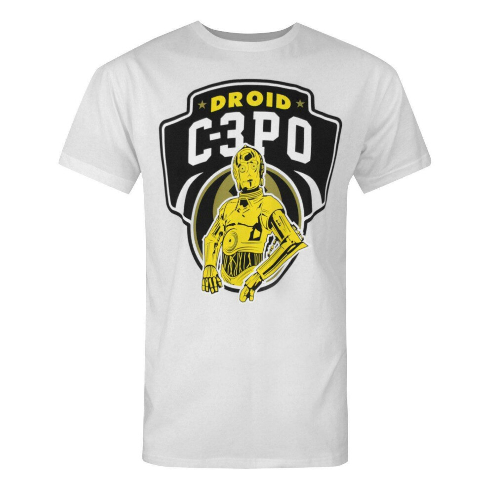 Star Wars Short Sleeved T-Shirt (Mens ) White