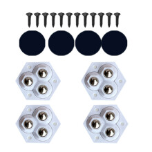 4pcs Mini Rolling Wheel with Strong Adhesive Home-White