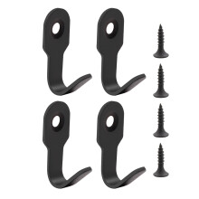 Pack of 4 Stainless Steel Hook for Securly Hanging-sand black