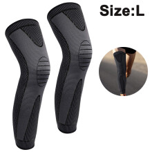 Ginocchiere, fascia completa per gamba per alleviare il dolore al ginocchio, fasce compressive con silicone antiscivolo, compressione graduata per