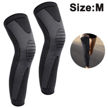 Ginocchiere, fascia completa per gamba per alleviare il dolore al ginocchio, fasce compressive con silicone antiscivolo, compressione graduata per