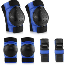 Versatile Protection Gear For Multi-Sport Use, Skateboard Pads With Adjustable Fit, Elbow Pads And Wrist Guards, Breathable Design For Skateboarding C