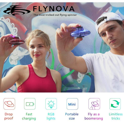 Drone com design seguro e à prova de quedas, presente ideal para aniversários e Natal, com luzes LED multicoloridas. 1