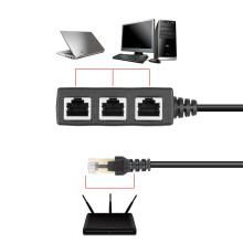 Ethernet-splitterkabel voor flexibele netwerkverbindingen. De hoogwaardige vergulde kern zorgt voor een soepele signaaloverdracht en duurzaamheid.