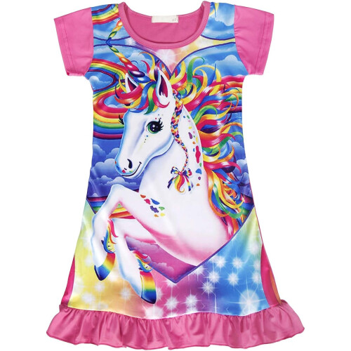 Πιτζάμες Unicorn για Μικρούς Ονειροπόλους, Παιδικό Νυχτικό από Μαλακό Μεταξωτό 2