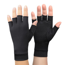 Luvas de suporte para as mãos com infusão de cobre, alívio da dor para artrite e síndrome do túnel do carpo, linhas de silicone antiderrapantes