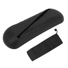 Elegante porta pennelli per il trucco, organizer in silicone facile da usare e da pulire per strumenti di bellezza (nero, grande) per feste di