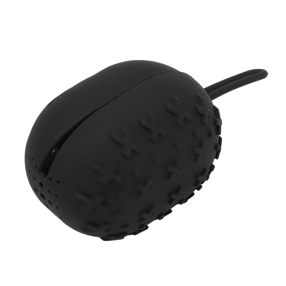 Black Silicone Makeup Sponge Case With Breathable Design Soft & Portable