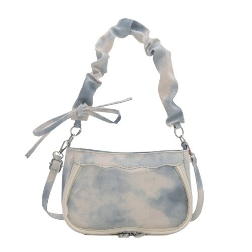 Sweet Ink Dye Ruched Shoulder Bag with Adjustable Strap-2