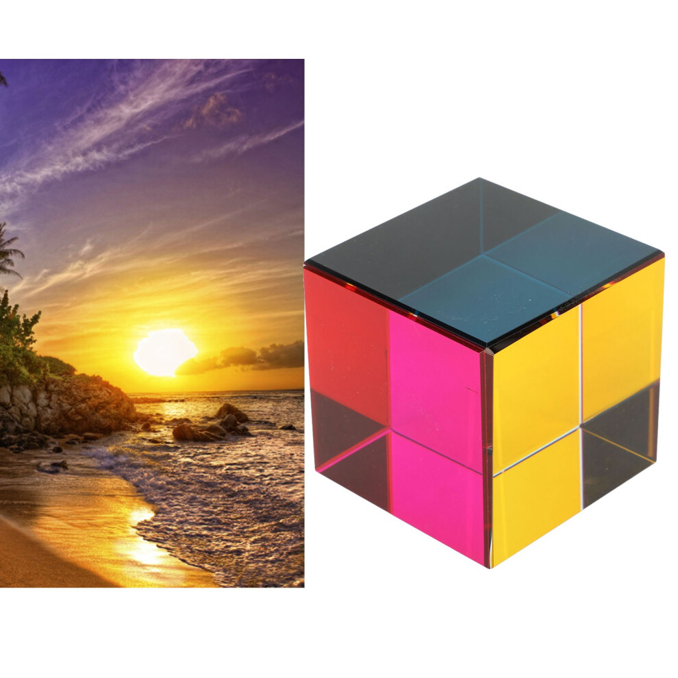 Color Optical Cube Prism 6 Sides 60Mm For Physics Education And Kids Toy 8481370403271