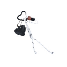 Lovely Heart Keychain Braided Rope Keyring Car Key Chain-1