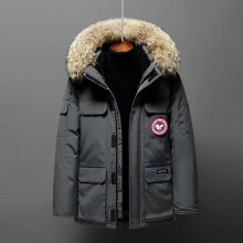(Gray, XXL) Men's down jacket, men's workwear, thickened youth trend, casual winter, men's and women's couple