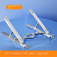 (Aluminium legierung Halterung Silber) Faltbare und tragbare Computer-Kühl halterung