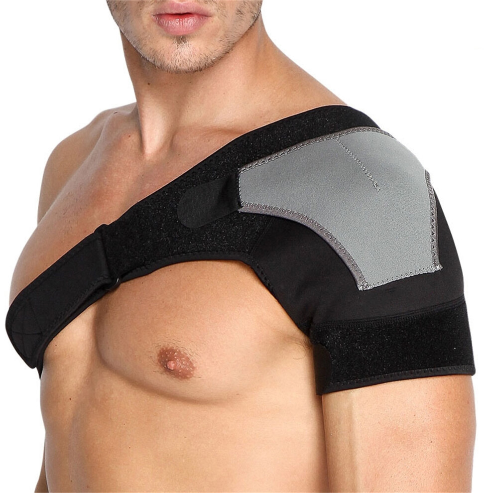 Adjustable Shoulder Brace for Men Women, Shoulder Support with Pressure Pad & Moisture Wicking SBR Material, Shoulder Pain Relief Compression Therapy