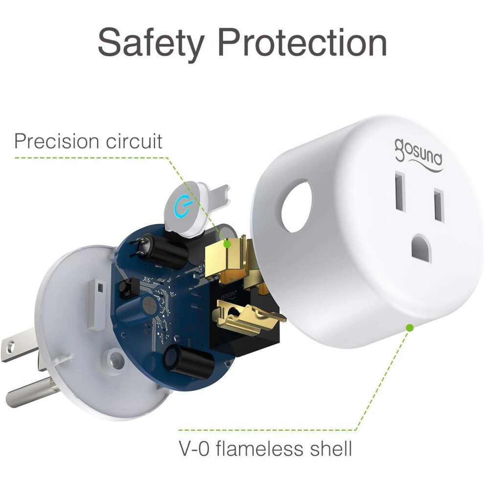 Intelligent Power Outlet, 4-Pack Wifi Smart Plugs With Voice Control & Remote Control, Etl Fcc Listed For Safe & Convenient Smart Home Solutions 9169997178312