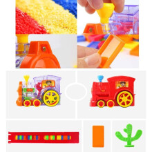 Innovatief en creatief speelgoed voor kinderen: Automatisch lopende dominostenen met echte stoomfunctie, licht- en geluidseffecten, perfect voor