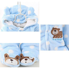 Reborn babypoppenkleding, schattige konijnenjumpsuit met capuchon, gemaakt van zacht en warm fleecemateriaal voor peuters en pasgeborenen,