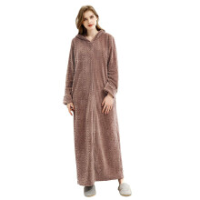 Accappatoio caldo da donna, accappatoio lungo con cappuccio e laccetti esterni regolabili, in pile, lavabile in lavatrice, accappatoio oversize in