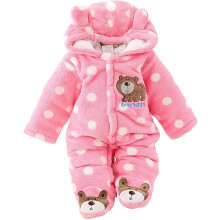 Unisex-Babyschneeanzug mit Windschutz und Wärmespeicherung, modisches Design aus kuscheligem Fleece, warmer Einteiler mit Kapuze für Winterurlaub