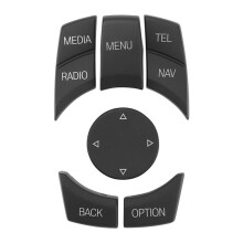 Cubierta para los botones de la consola interior de los controles multimedia BMW iDrive. Embellecedor de repuesto de plástico ABS PC duradero con