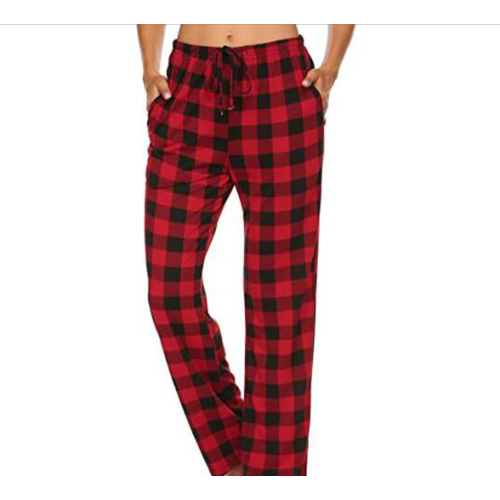 Γυναικείο παντελόνι ύπνου Lounge, άνετη πιτζάμα από φανέλα με βαθιές πλαϊνές τσέπες 1