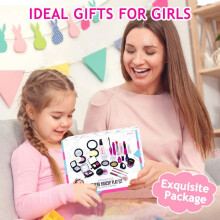 Set trucco creativo da principessa, kit ottimale per liberare l'immaginazione, materiali sicuri e atossici, trucco lavabile per bambine dai 3 agli 8