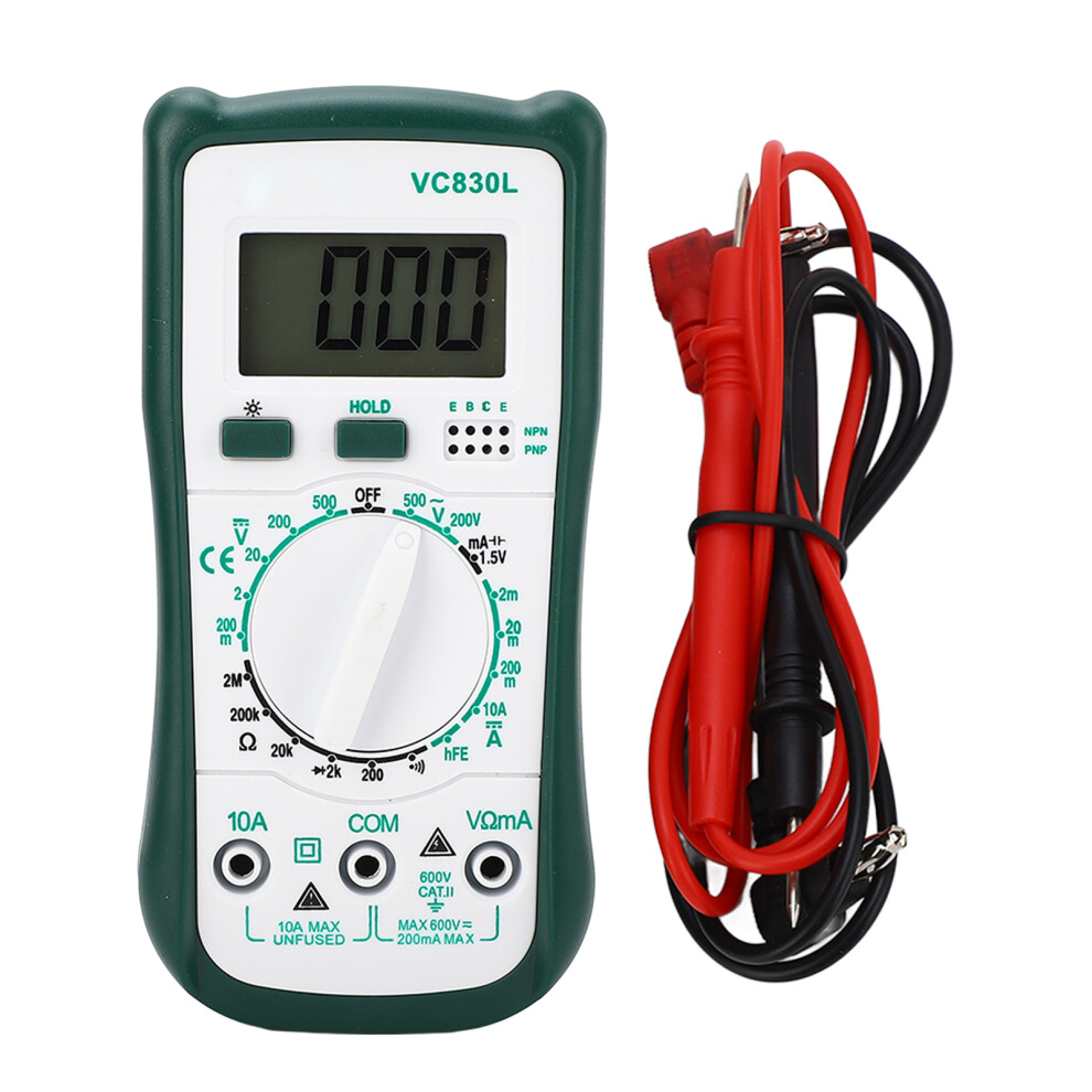 Sturdy Durability Digital Multimeter Auto Range Tester With Backlit Display For Measuring Voltage Current Resistance Diodes Continuity In Automotive 9191629775620