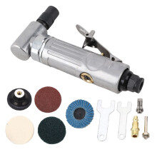 Pneumatic Right Angle Air Die Grinder Set 0.3HP Motor 1/4 & 1/8 Chuck