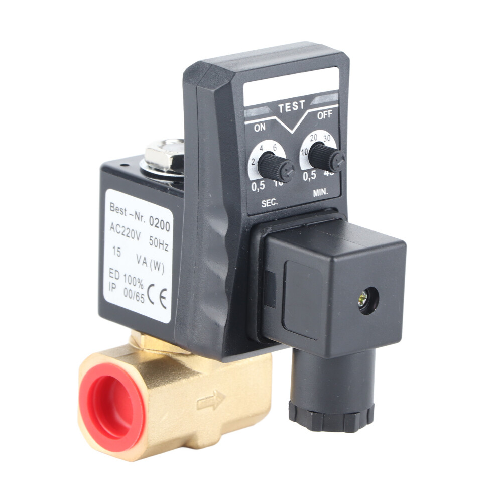 Electronic Drain Valve With Timer For Air Compressors 220V Waterproof 9391378871097