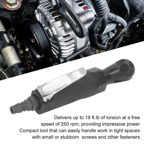 Ergonomic 1/4in Air Ratchet Wrench Pneumatic with Forward Reverse Control 2