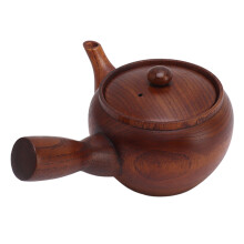 Wooden Tea Pot with Whistle, 310g, 9.2cm Diameter, Durable Traditional Kettle