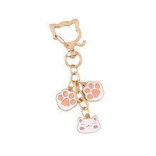 Unieke katten sleutelhanger accessoire studententas-Wit