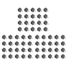6-polige DPDT-Verriegelung Taktik Taktiler Druckknopf Druckknopfschalter 60 PCS