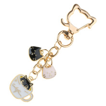 Creatieve kattenprint accessoire tas hanger metalen-Roze