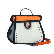 Creative 2D Cartoon Crossbody Bag Functional Canvas-Style 1