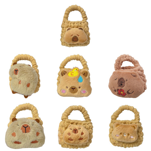 Fun Capybara Designs Sac à monnaie avec texture en-02style 1