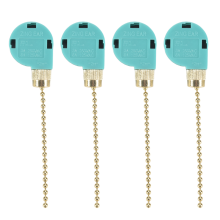 4Pcs Deckenventilatorschalter Zing Ear ZE-268S6, 3 Geschwindigkeit 4 Draht Drehzahlregelung Kettenkabel Geräte Schalterteile