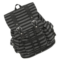 Lässiger Tagesrucksack 2025 Preppy Bag Stripes-Schwarz