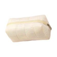 Ästhetische Make-up-Tasche, schöne Kosmetiktasche,-Beige
