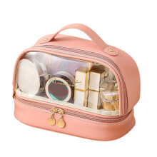 Kosmetiktasche, doppellagige Make-up-Tasche,-Sakura-Pulver