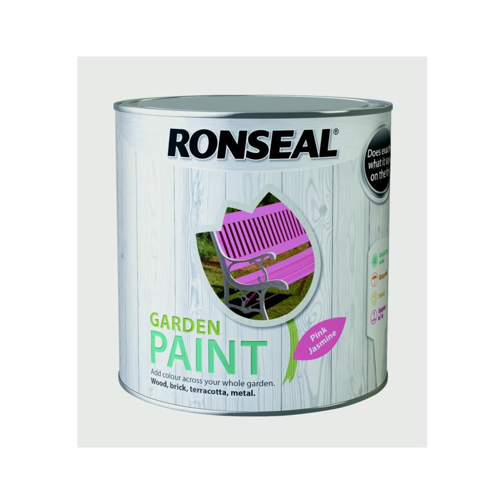 Ronseal RSLGPPJ25L Garden Paint, Pink Jasmine, 2.5 Litre
