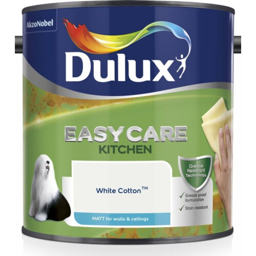 Dulux Dulux - Easycare Kitchen Matt 2.5L - White Cotton