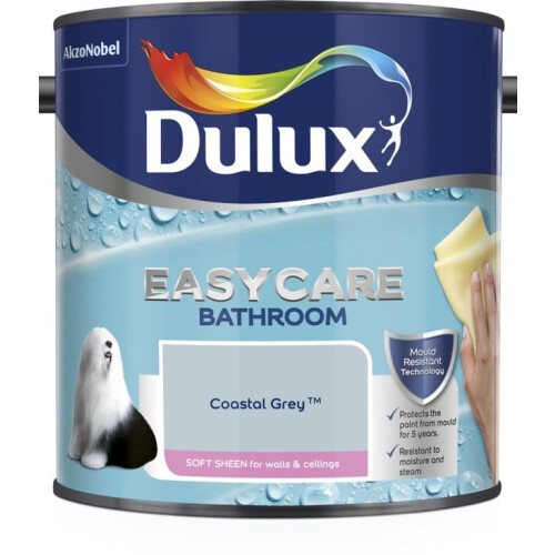 Dulux Dulux Easycare Bathroom Paint Matt 2.5L Coastal Grey