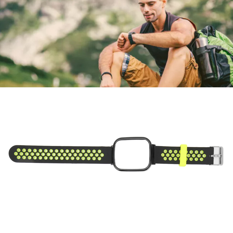 Smartwatch Band For Redmi Watch 3 2 In 1 Soft Silicone Sweat-Proof Black Green Green,Black 7691370415995